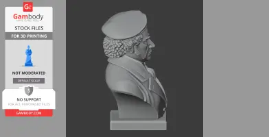 Francisco Goya Bust - Historical Warrior STL