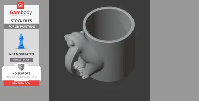 Polar Bear Mug - Animal Wall Hook STL