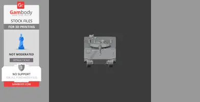 A 3D model of an ASCOD tank from a front view, designed for 3D printing.