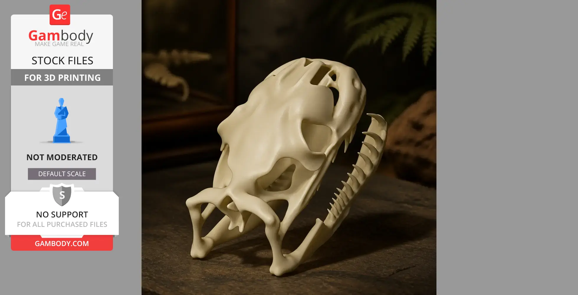 Carpet Python Skull - Skull Replica STL