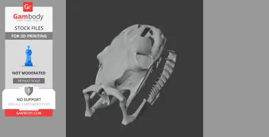 Carpet Python Skull - Skull Replica STL
