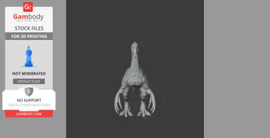 3D model of a Neimongosaurus with long claws and detailed texture, ready for 3D printing.