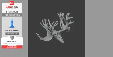 Cervalces Skull - Skull Replica STL