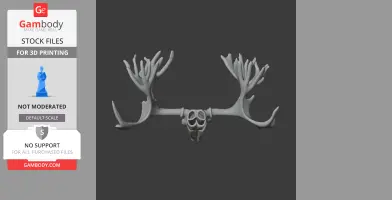 Cervalces Skull - Skull Replica STL