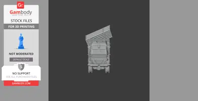 Front view of a detailed 3D tank model with turret, set for 3D printing.