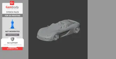 3D model of a sleek Alfa Romeo Diva sports car designed for 3D printing.