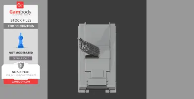 Top view of a Batignolles Chatillon 155 mm tank model with visible gun barrels for 3D printing.