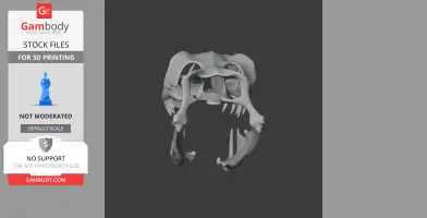 3D model of a Children's Python skull, showing detailed bone structure for 3D printing.