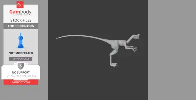 A 3D model of a Nemegtomaia dinosaur, showing side profile with a long tail and detailed limbs.