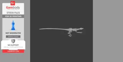 3D model of a Nemegtomaia, a prehistoric dinosaur with a long tail and expressive claws, for printing.