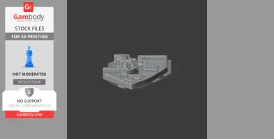 A 3D model of Anichkov Palace with detailed layout, designed for 3D printing.