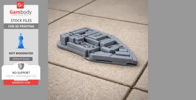 3D printed model of Anichkov Palace layout in gray, displayed on tiled surface.