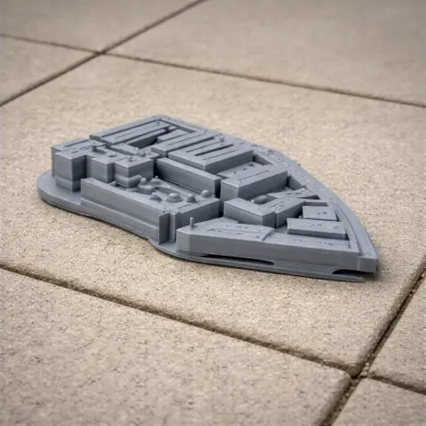 3D printed model of Anichkov Palace in gray, showcasing detailed architectural design.