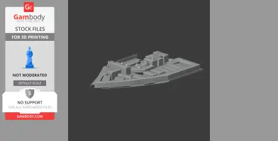 3D model of Anichkov Palace architecture, suitable for 3D printing, displayed on a dark background.