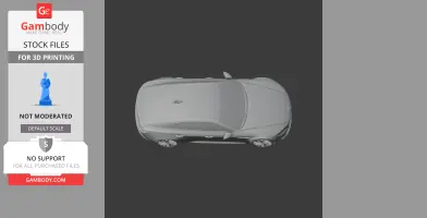 Top view of a 3D model of an Alfa Romeo Giulia, designed for 3D printing from STL files.