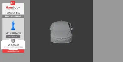 Top view of a 3D model of an Alfa Romeo Giulia car, designed for 3D printing.