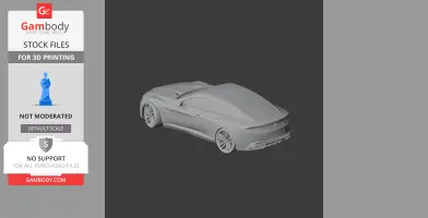 3D model of an Alfa Romeo Giulia (2015) car, designed for 3D printing.