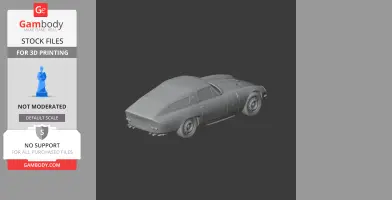 3D model of an Alfa Romeo Giulia TZ classic racing car, designed for 3D printing.