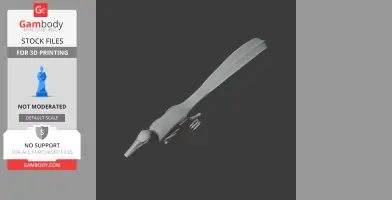 Gray 3D model of Neuquenraptor with elongated snout and tail, designed for 3D printing.