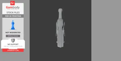 Top view of a Neuquenraptor 3D model for printing, with a focus on body and tail.