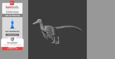 3D model of Neuquenraptor dinosaur in a dynamic stance, ready for 3D printing.