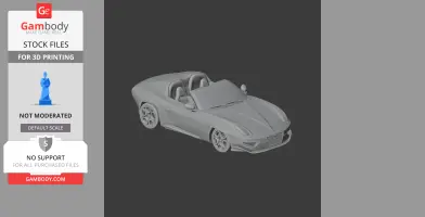 3D model of a sleek, convertible sports car, inspired by the Alfa Romeo Disco Volante.