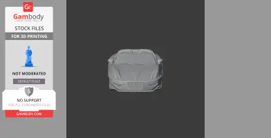 3D model of a sleek Alfa Romeo Disco Volante car front view for 3D printing.
