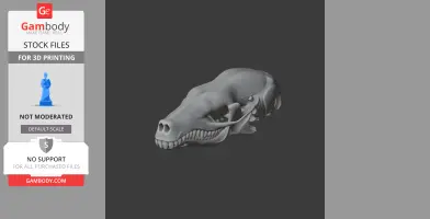 3D model of a coast mole skull, showcasing detailed teeth and bone structure, on a dark background.