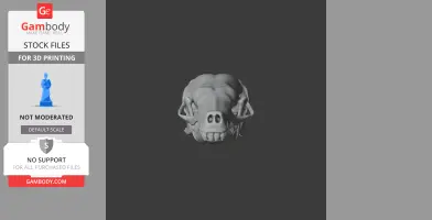 3D model of a Coast Mole skull replica, suitable for 3D printing.