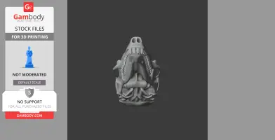 3D model of a Coast Mole skull replica, showcasing detailed bone structure for printing.