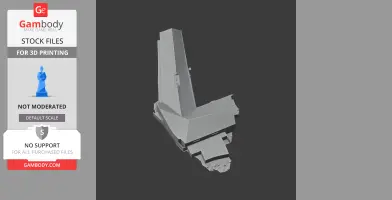 3D model of a geometric, angular castle structure part, designed for 3D printing.