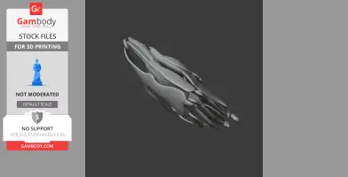 3D model of a coelacanth skull, detailed and ready for 3D printing.