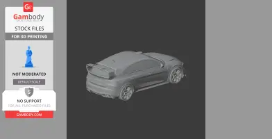 3D model of an Alfa Romeo Giulietta, rear view, for 3D printing.