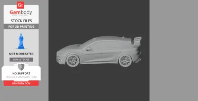 3D model of a detailed Alfa Romeo Giulietta car for 3D printing.