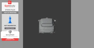 3D model of Alfa Romeo Giulietta rear view, STL file for 3D printing, displayed on a dark background.