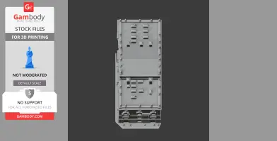 Top view of a detailed 3D model of the Archbishop's Palace in Prague for printing.