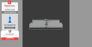 3D model of Birmingham architecture with a detailed roof structure for 3D printing from Gambody.
