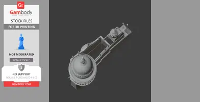 A 3D model of a classical English architectural structure with domes and columns, designed for 3D printing.