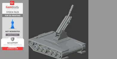 3D model of a Batignolles-Chatillon 25T tank, showcasing its tracks and elevated cannon barrel.