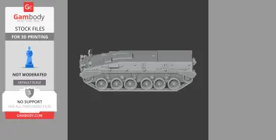A detailed 3D model of the Begleitpanzer 57 AIFSV tank for 3D printing, side view.