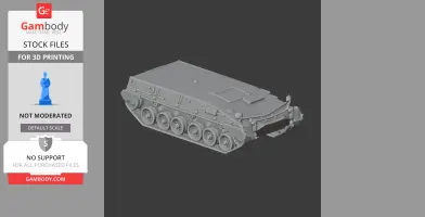 Detailed 3D model of a Begleitpanzer 57 armored vehicle for 3D printing.