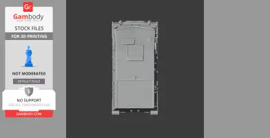 Front view of a 3D model of the Begleitpanzer 57 tank, untextured and ready for printing.