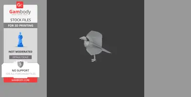 A 3D model of a New World vulture with outstretched wings, in monochrome for printing.