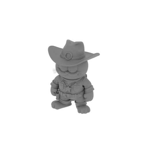Garfield Cowboy Ring Figure.stl