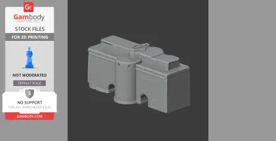 3D model of Arg of Tabriz architectural structure for 3D printing, featuring walls and towers.