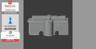 3D printed model of Arg of Tabriz with detailed tower and archway for architectural display.