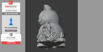 Humanoid figure with cat features and tentacles, combining Garfield and Cthulhu designs.