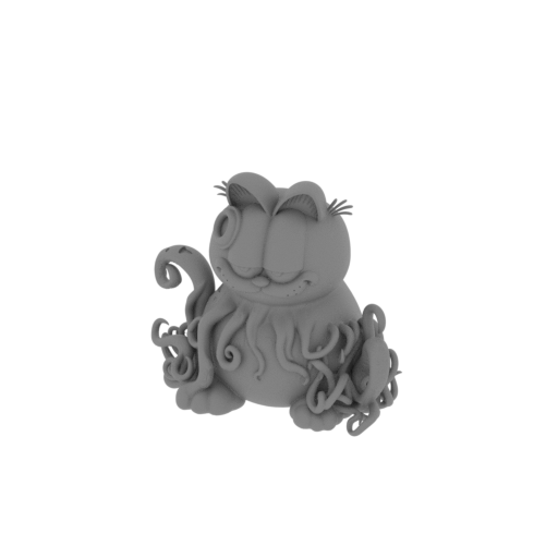 Garfield Cthulhu Ring Figure.stl