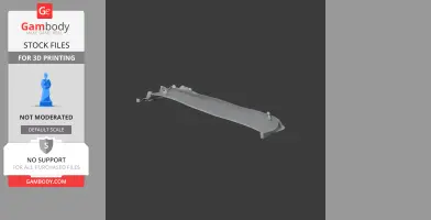 3D model of Arg-e Bam wall segment for printing, viewed from above, on Gambody stock image background.