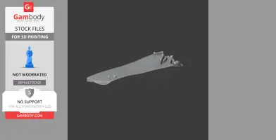 3D model of Arg-e Bam structure, featuring a flat base with architectural elements on one end.
